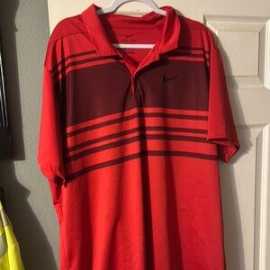 Nike Men's Red Polo Shirt